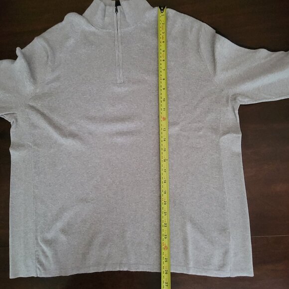 RLX Ralph Lauren Gray Zip Up Sweater with Black Stripe - Picture 7 of 8